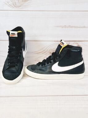 Nike Blazer Mid 77 Vintage Mens Sneakers Black White BQ6806-002 Size 10